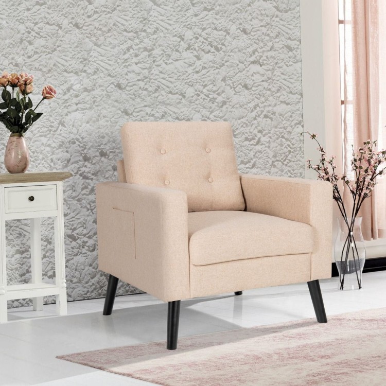 Nowoczesny fotel w stylu skandynawskim 75 x 81 x 86 cm