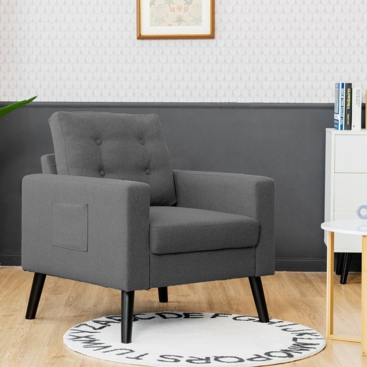 Nowoczesny fotel w stylu skandynawskim 75 x 81 x 86 cm