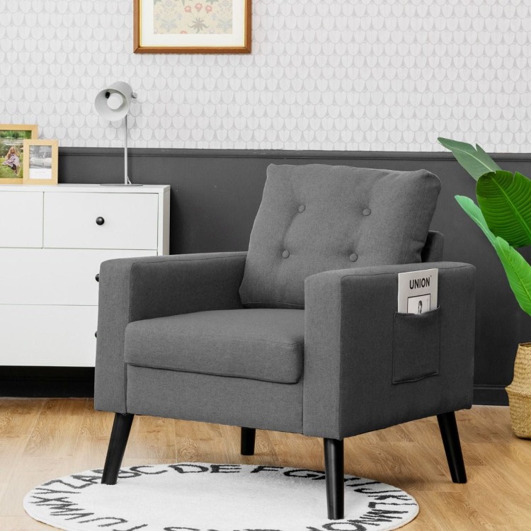 Nowoczesny fotel w stylu skandynawskim 75 x 81 x 86 cm
