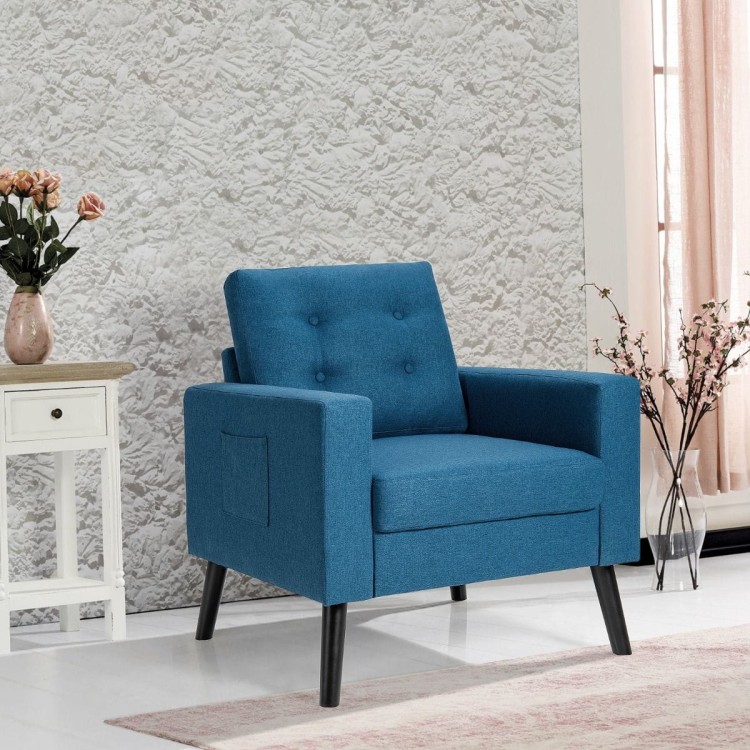 Nowoczesny fotel w stylu skandynawskim 75 x 81 x 86 cm