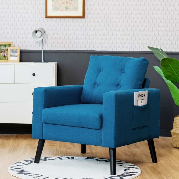 Nowoczesny fotel w stylu skandynawskim 75 x 81 x 86 cm