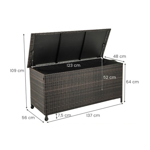 Skrzynia ogrodowa rattanowa 320 l
