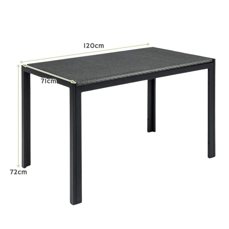 Rattanowy stół ogrodowy 120 x 71 x 72 cm