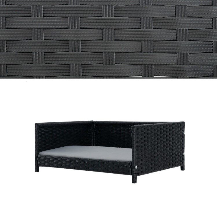 Rattanowe legowisko dla psa 62 x 46 x 25 cm