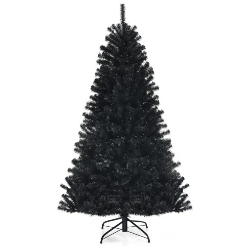 Unikalna choinka na Halloween - czarna z lampkami LED 180 cm