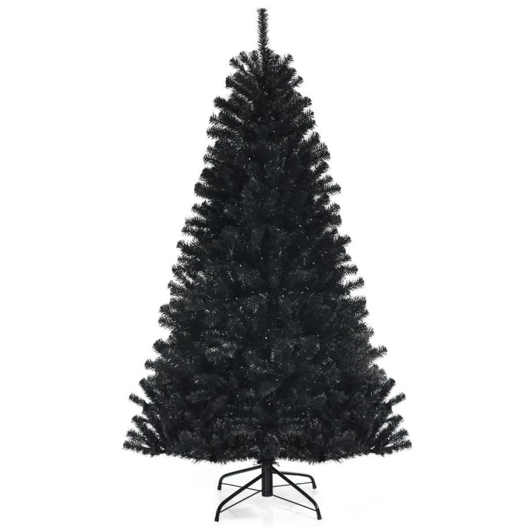 Unikalna choinka na Halloween - czarna z lampkami LED 180 cm