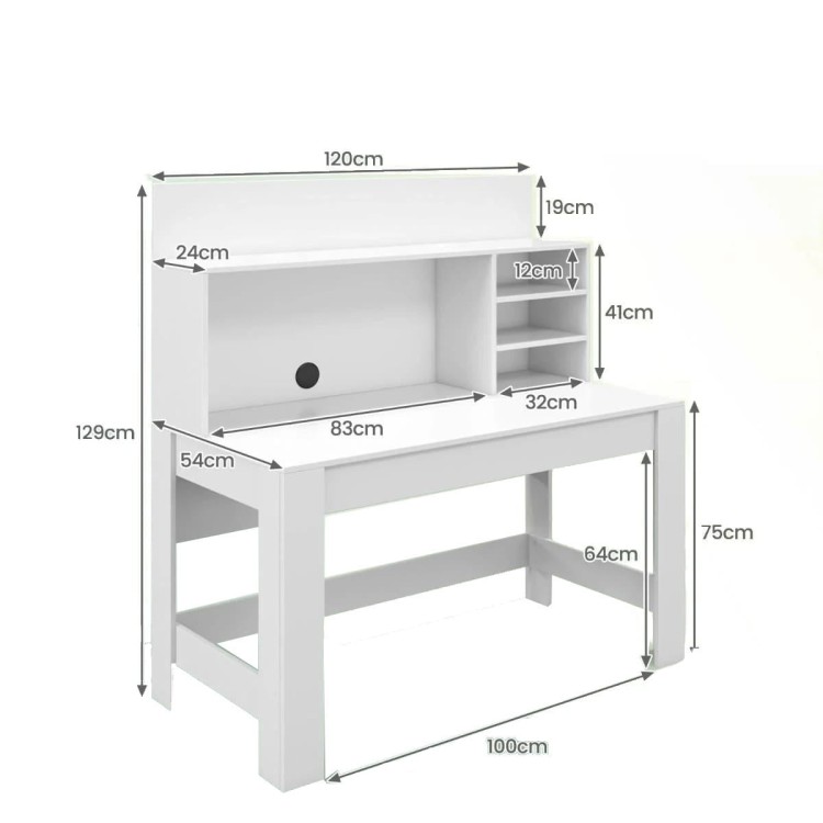 Biurko komputerowe z organizerem 120 x 54 x 129 cm