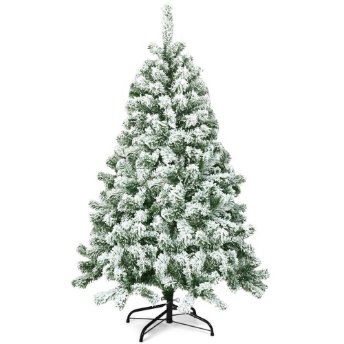 Sztuczna oszroniona choinka z podstawą 140 cm