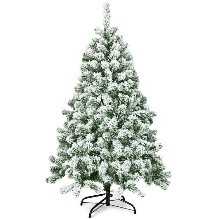 Sztuczna oszroniona choinka z podstawą 140 cm