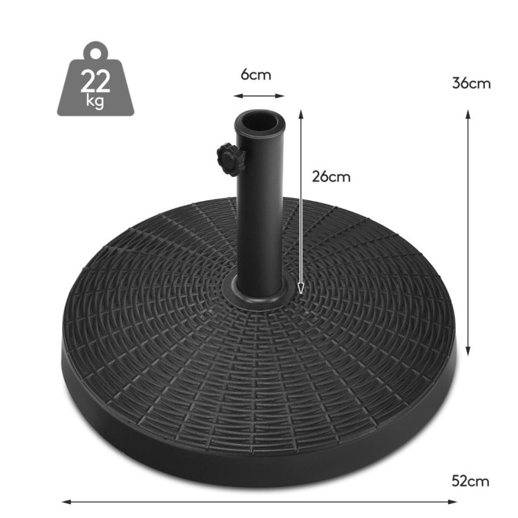 Podstawa do parasoli z żywicy syntetycznej 22 kg