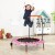Trampolina dla dzieci z poręczą i światłami LED