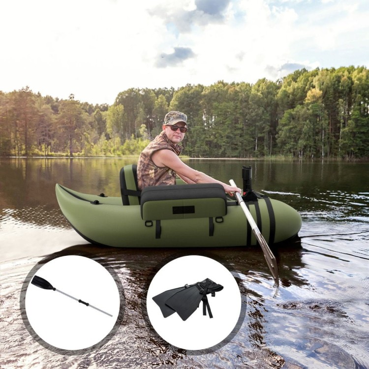 Belly Boat pływadełko wędkarskie zielone