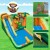 Dmuchany zamek wodny ze zjeżdżalnią i trampoliną