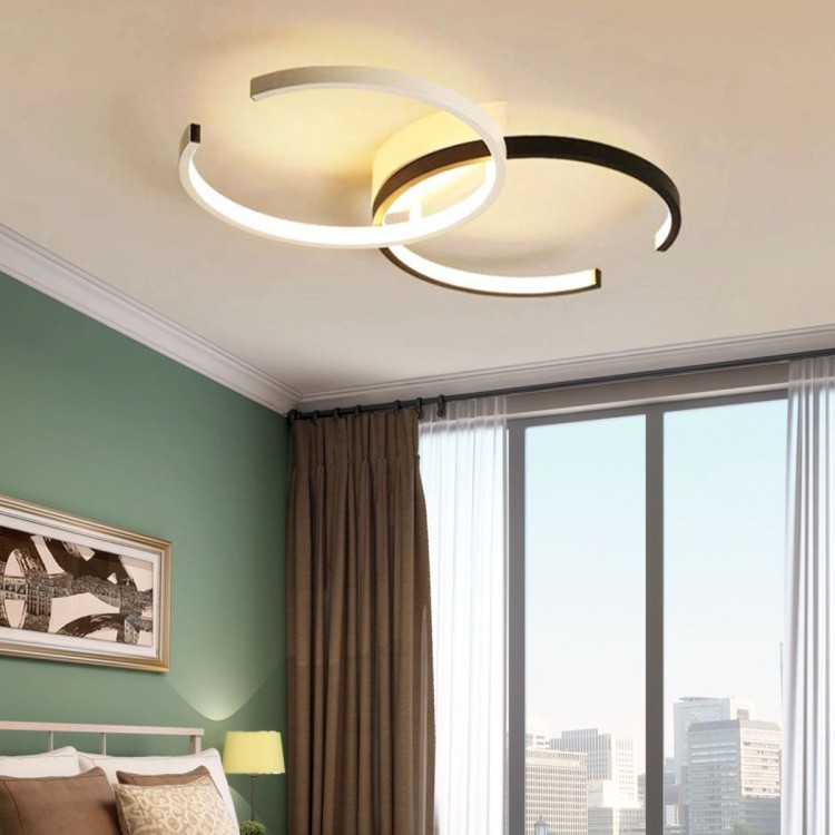 Nowoczesna lampa sufitowa plafon LED z pilotem