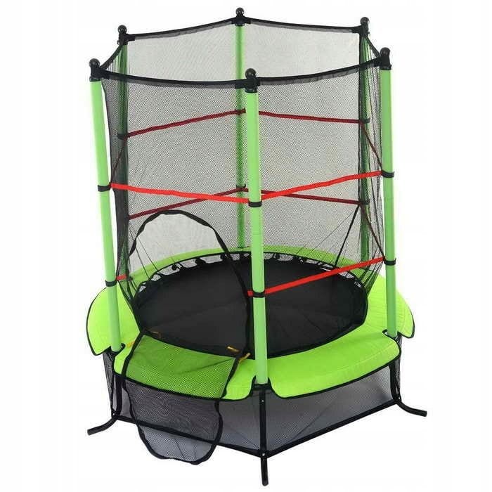 Trampolina dla dzieci z siatką i klapą 140 cm
