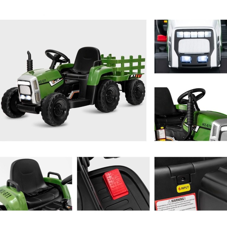 Traktor elektryczny z przyczepką dla dzieci