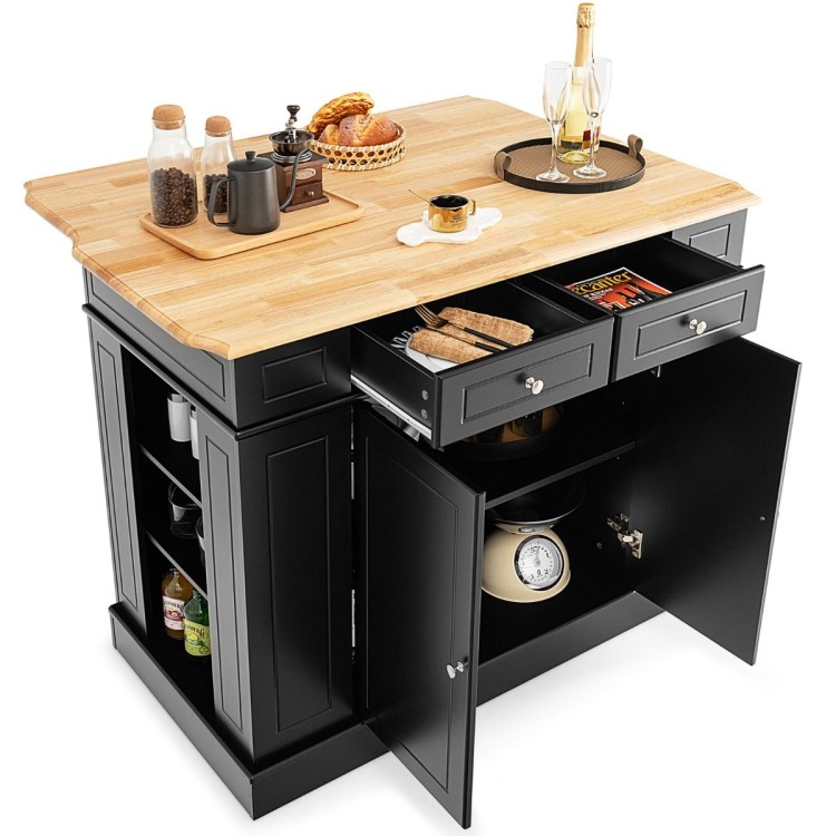 Wyspa kuchenna z rozkładanym blatem 120 x 61 x 92 cm