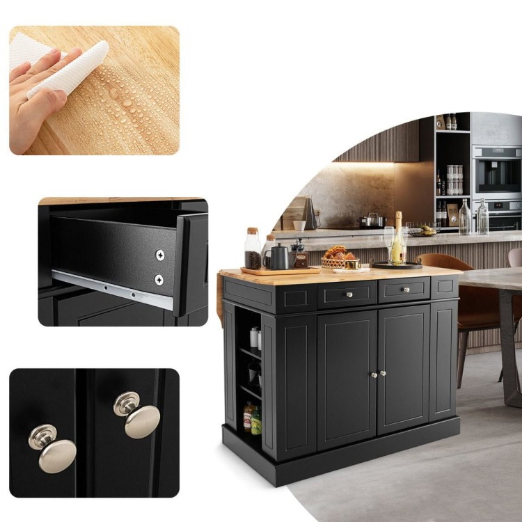 Wyspa kuchenna z rozkładanym blatem 120 x 61 x 92 cm