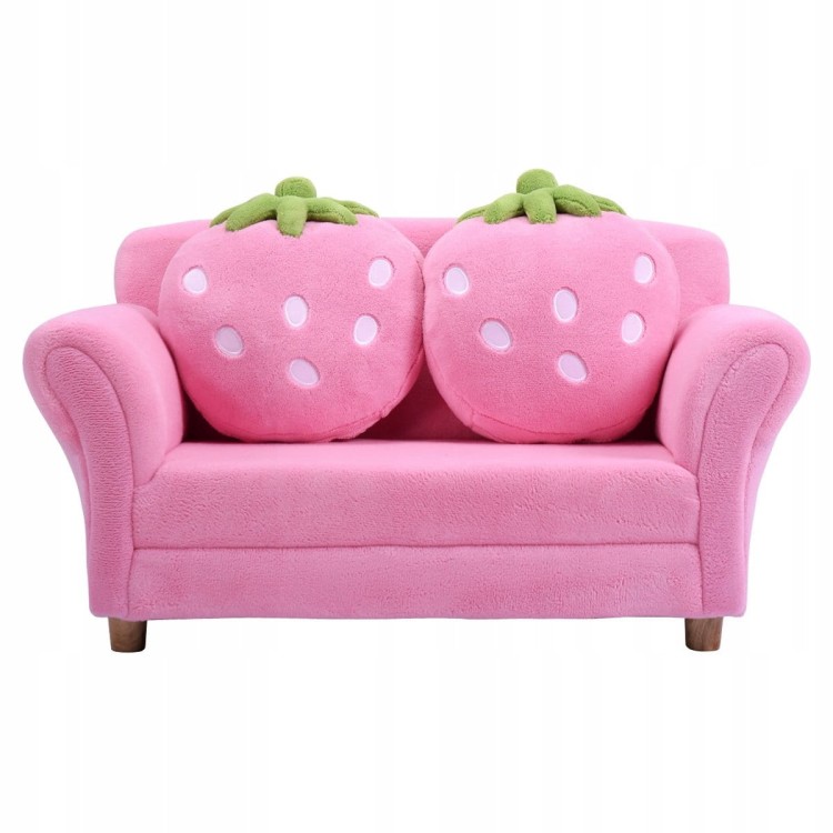 Mini sofa kanapa dla dzieci truskawka