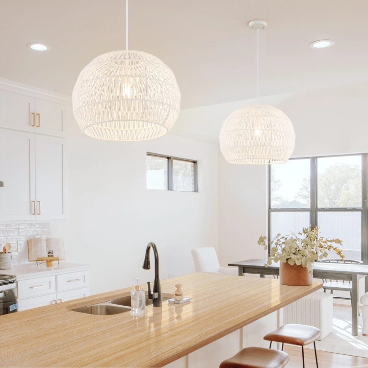 Papierowa lampa sufitowa w stylu boho