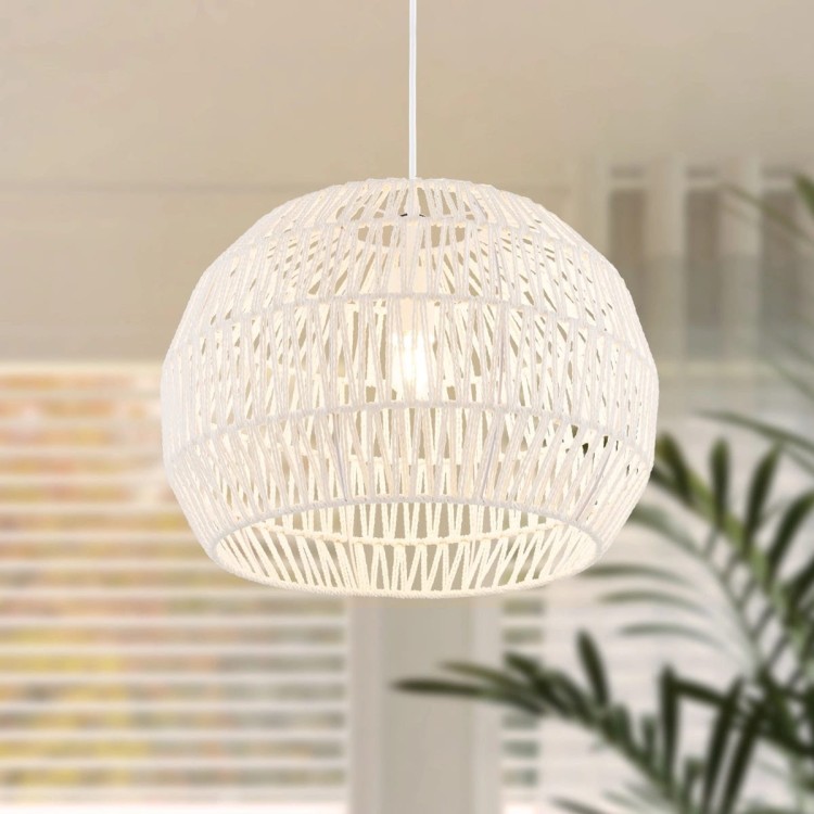 Papierowa lampa sufitowa w stylu boho