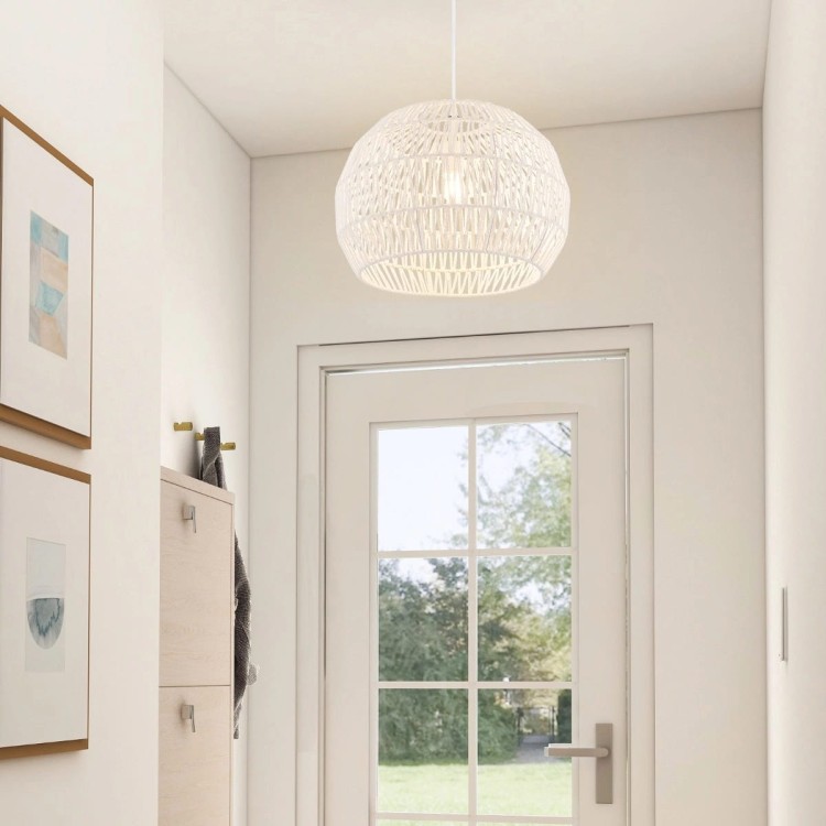 Papierowa lampa sufitowa w stylu boho