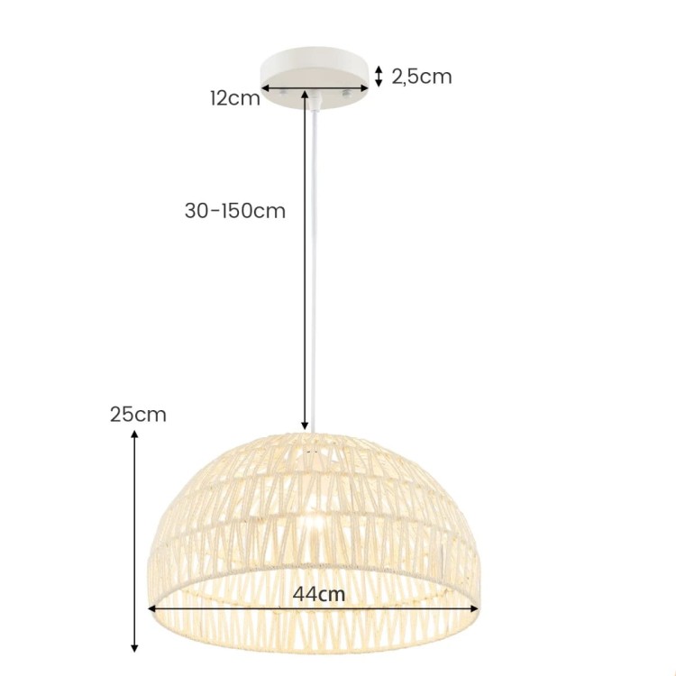 Papierowa lampa sufitowa w stylu boho