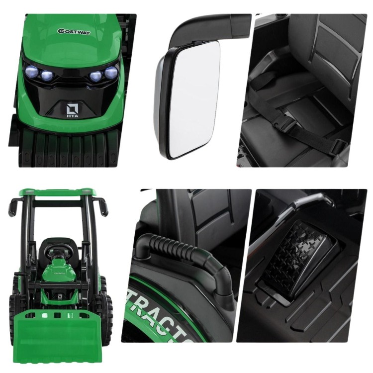 Traktor elektryczny dla dzieci z łyżką i przyczepą