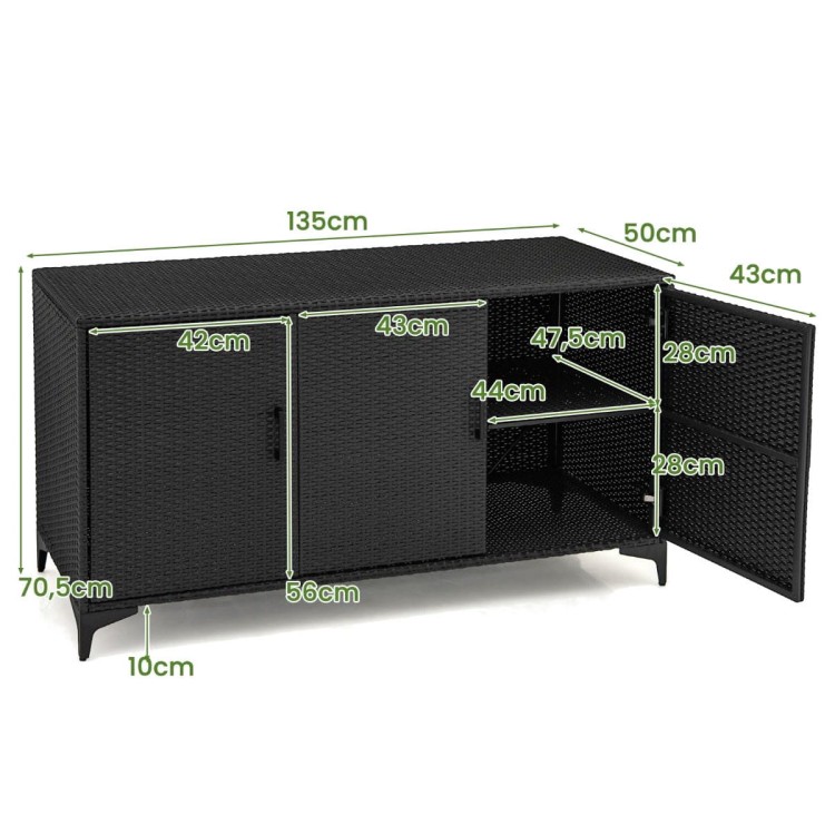 Rattanowa szafka ogrodowa 318L