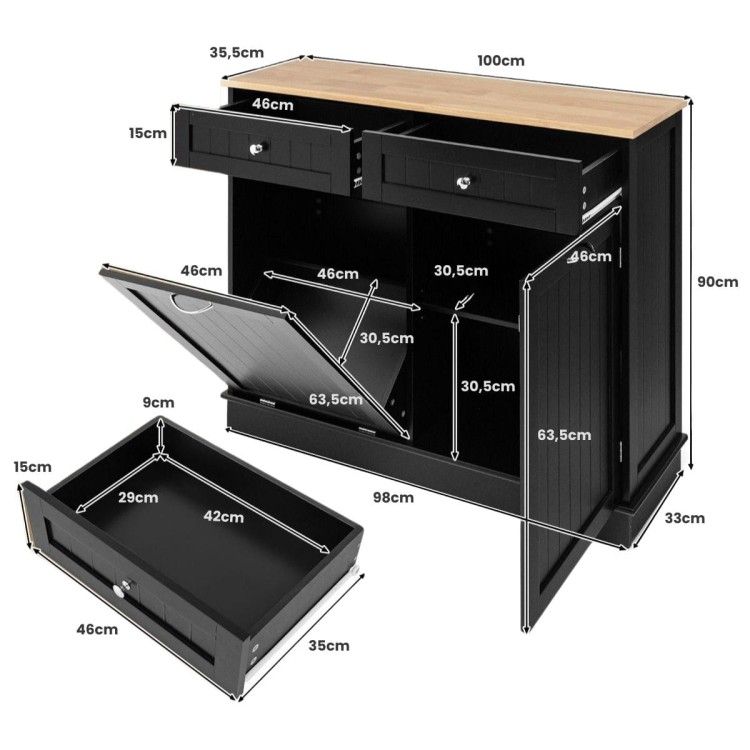 Wyspa kuchenna szafka 100 x 35,5 x 90 cm