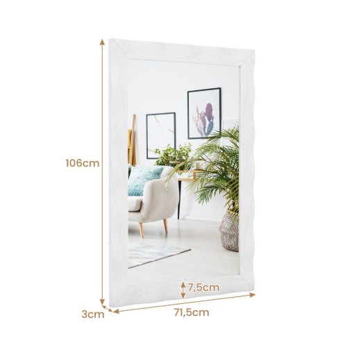 Lustro w drewnianej ramie 71,5 x 106 cm