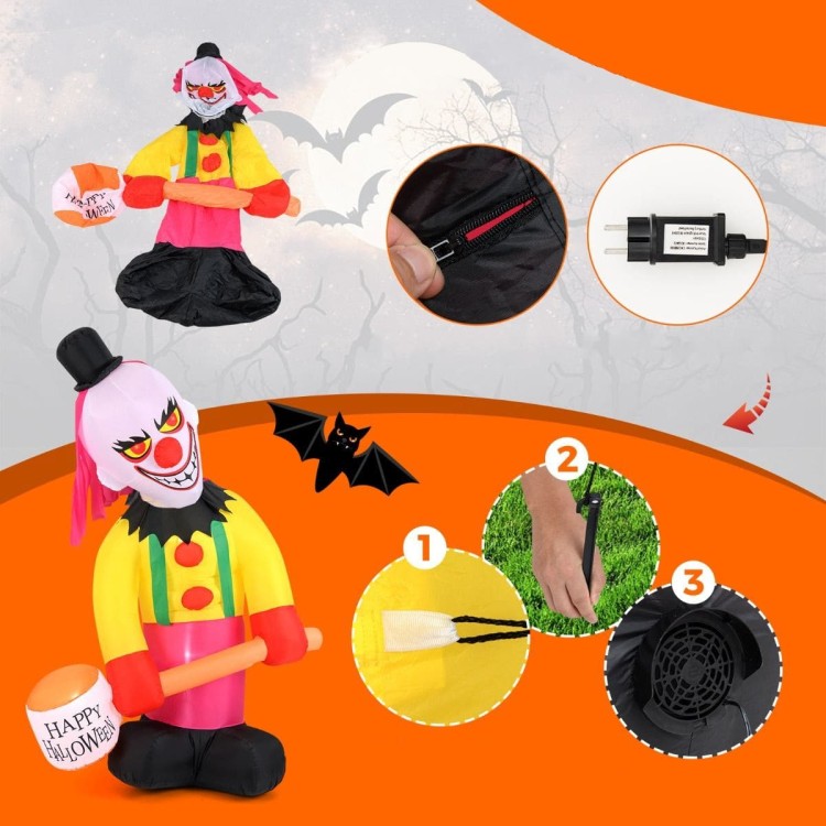 Nadmuchiwana dekoracja halloweenowa klaun