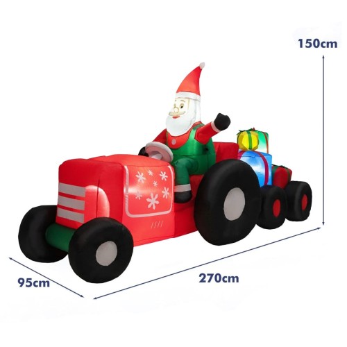 Nadmuchiwana dekoracja świąteczna traktor