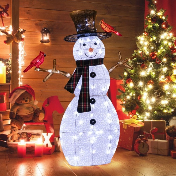 Dekoracja świąteczna bałwanek LED 127cm