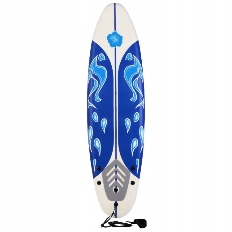 Deska surfingowa 180cm ze smyczą zabezpieczającą