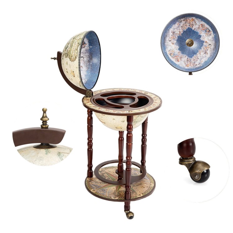 Barek globus na alkohol w stylu vintage