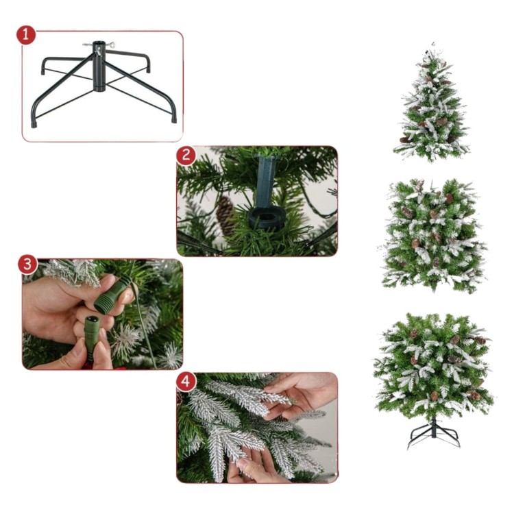 Sztuczna choinka świąteczna LED 190 cm