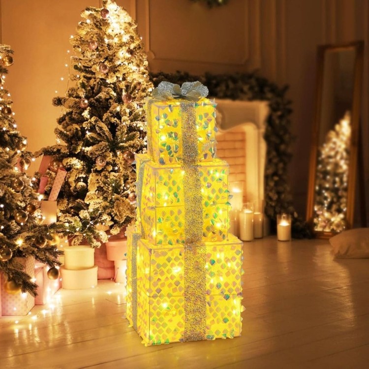 Iluminacja świąteczna prezenty 3 szt.
