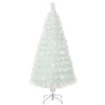 Sztuczna choinka świąteczna LED 150 cm biała