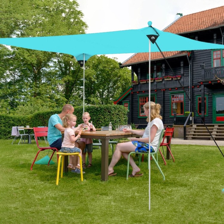 Baldachim plażowy 230 x 200 cm turkusowy
