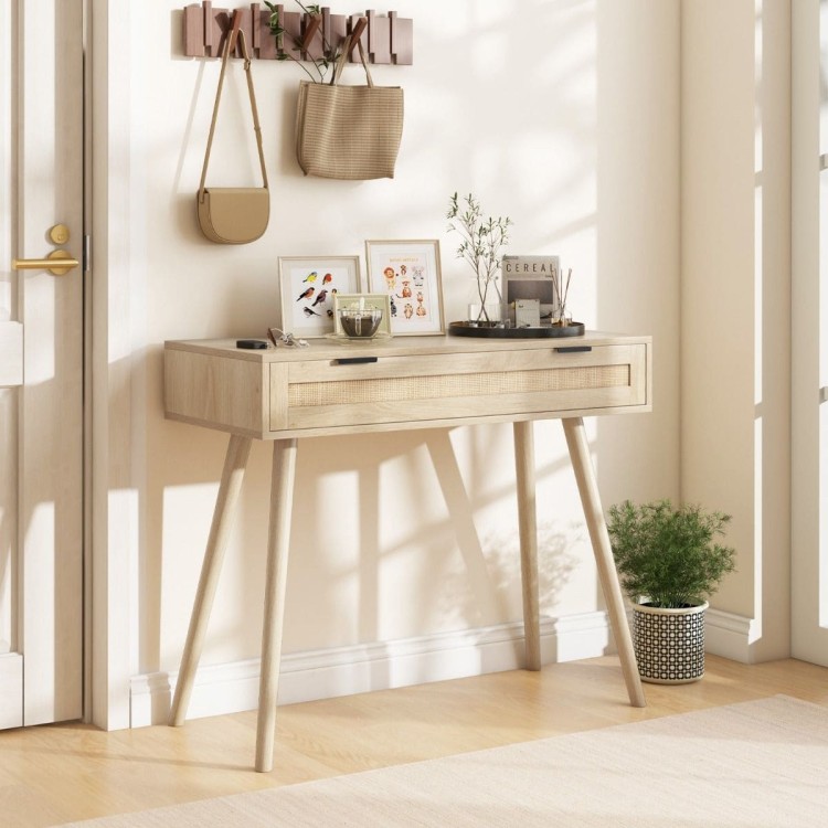 Konsola z dużą szufladą w stylu boho