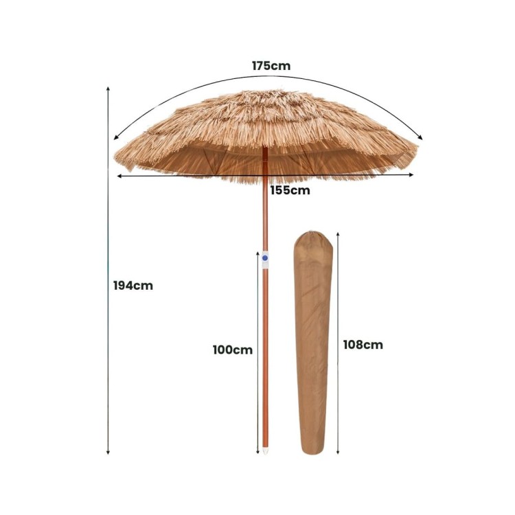 Parasol plażowy ogrodowy w stylu hawajskim
