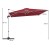 Parasol z podstawą krzyżową i aluminiowym słupkiem 300 x 300 x 261 cm czerwony