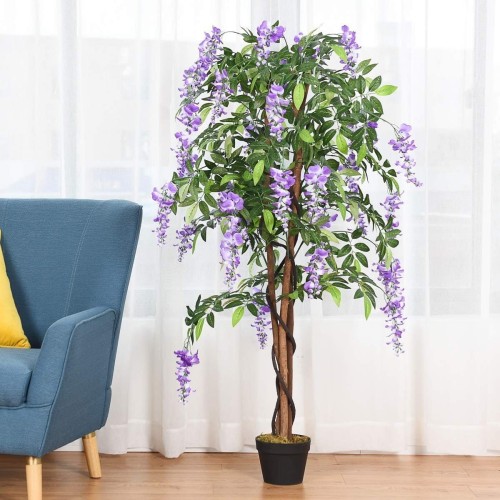 Sztuczna roślina drzewo z kwiatami wisteria 150cm