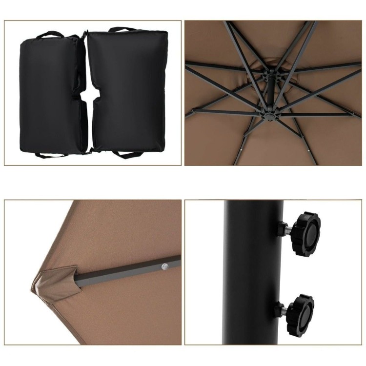 Parasol ogrodowy z oświetleniem LED