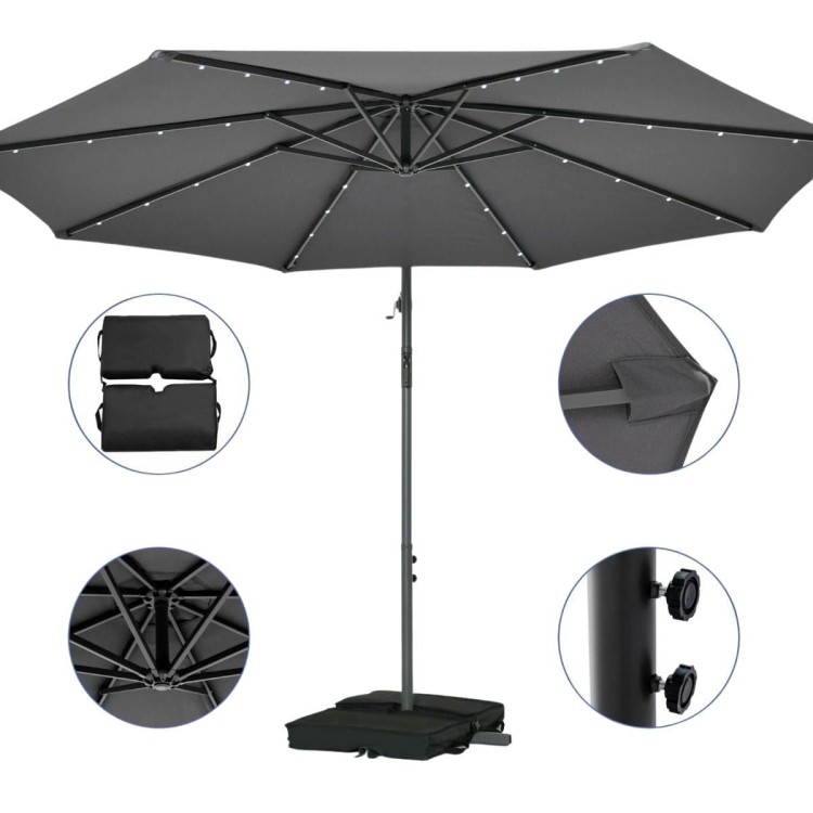 Parasol ogrodowy z oświetleniem LED