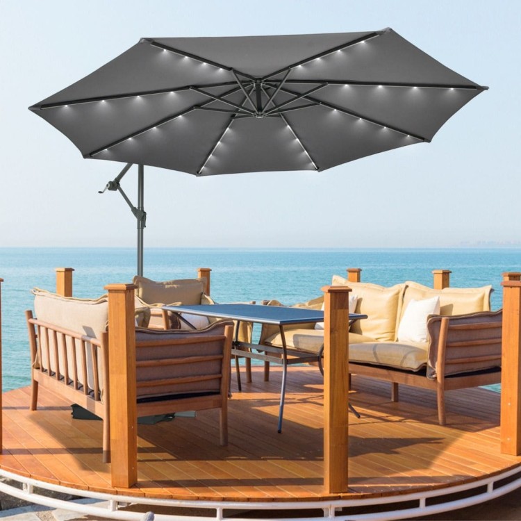 Parasol ogrodowy z oświetleniem LED