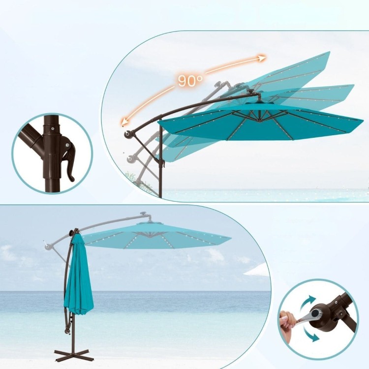 Parasol ogrodowy z oświetleniem LED