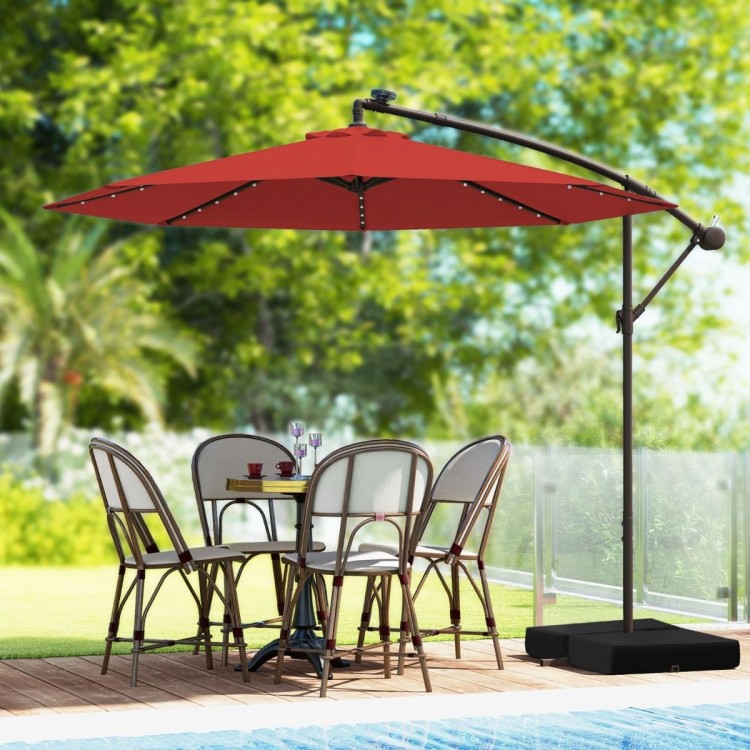 Parasol ogrodowy z oświetleniem LED