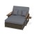 Rozkładana sofa ogrodowa rattanowa 3w1